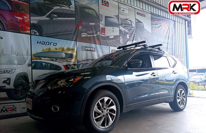 車款實裝系列》NISSAN X-TRAIL 安裝: WHISPBAR 包覆式車頂架+Sup Dawg 衝浪板固定架