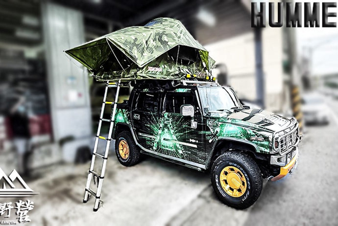 車款實裝系列》HUMMER H2 皮卡安裝 :Through Bar 橫桿 + SkyRise 車頂帳