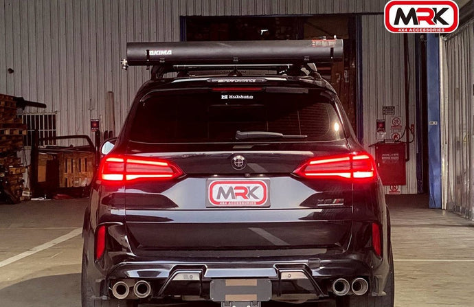 車款實裝系列》BMW X5 安裝 : 加壓淋浴水箱 RoadShower (7加侖) + LNL車邊帳篷支架散件包